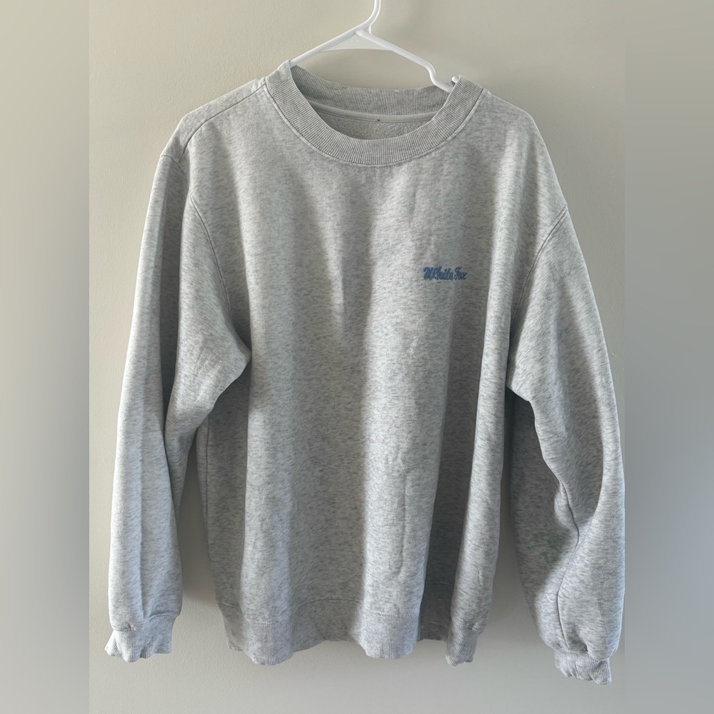 White Fox Boutique Gray Sweatshirt